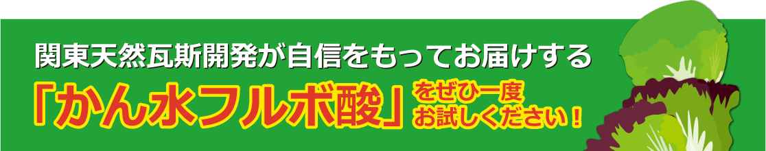 関東天然瓦斯開発が自信をもってお届けする「かん水フルボ酸」をぜひ一度お試しください！